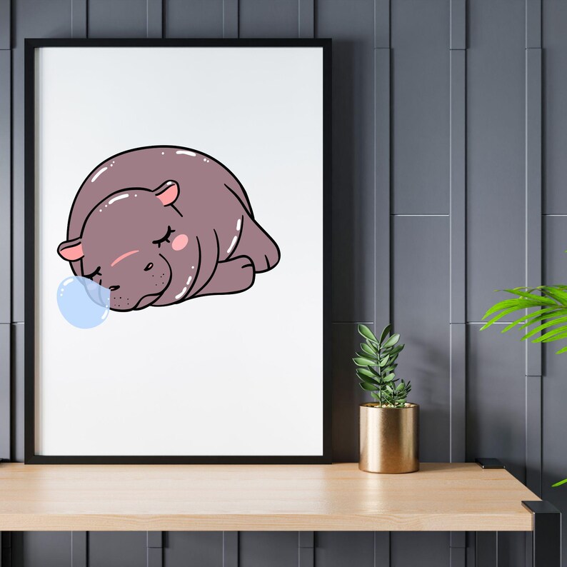 Hippo SVG\ Baby Hippo Svg\ Cute Hippo Svg\ Hippo clipart\ Boy Girls Hippo birthday shirt\ Jungle animals Hippo Cut files Digital Download