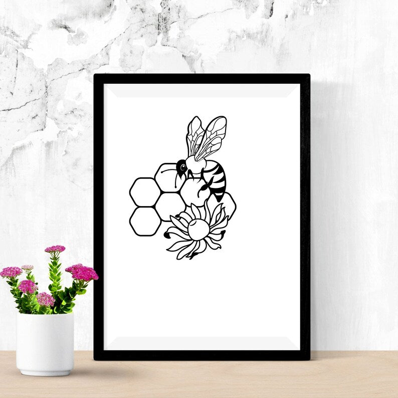 Bee SVG Mega Bundle Honeycomb\ cut file Cute bumble\ bee Honey drip\ Beehive Honeybee\ Spring animal\ Tumbler Beekeeper\ Silhouette Cricut