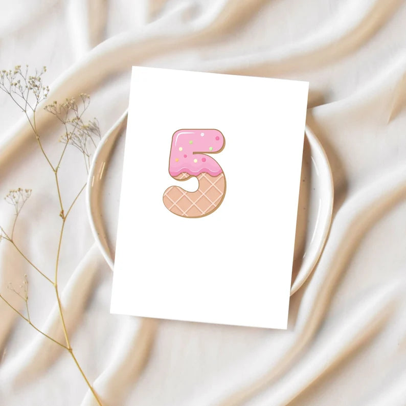 Ice Cream Numbers SVG\ Ice Cream Birthday\ Ice Cream Bundle SVG