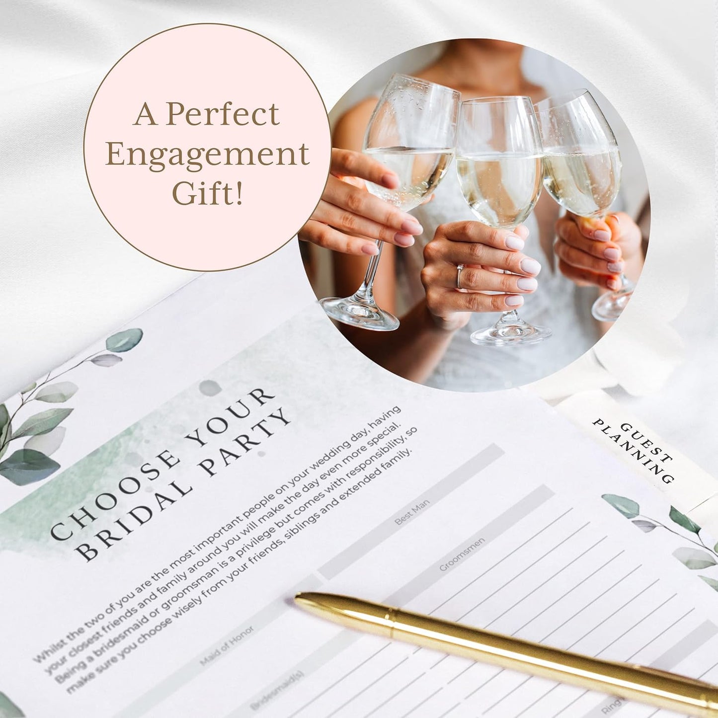 Your Perfect Day Wedding Planner Book and Organizer - Wedding Planner Book - Bridal Planning Binder with Countdown Calendar - Bride Gifts - (FLORAL)