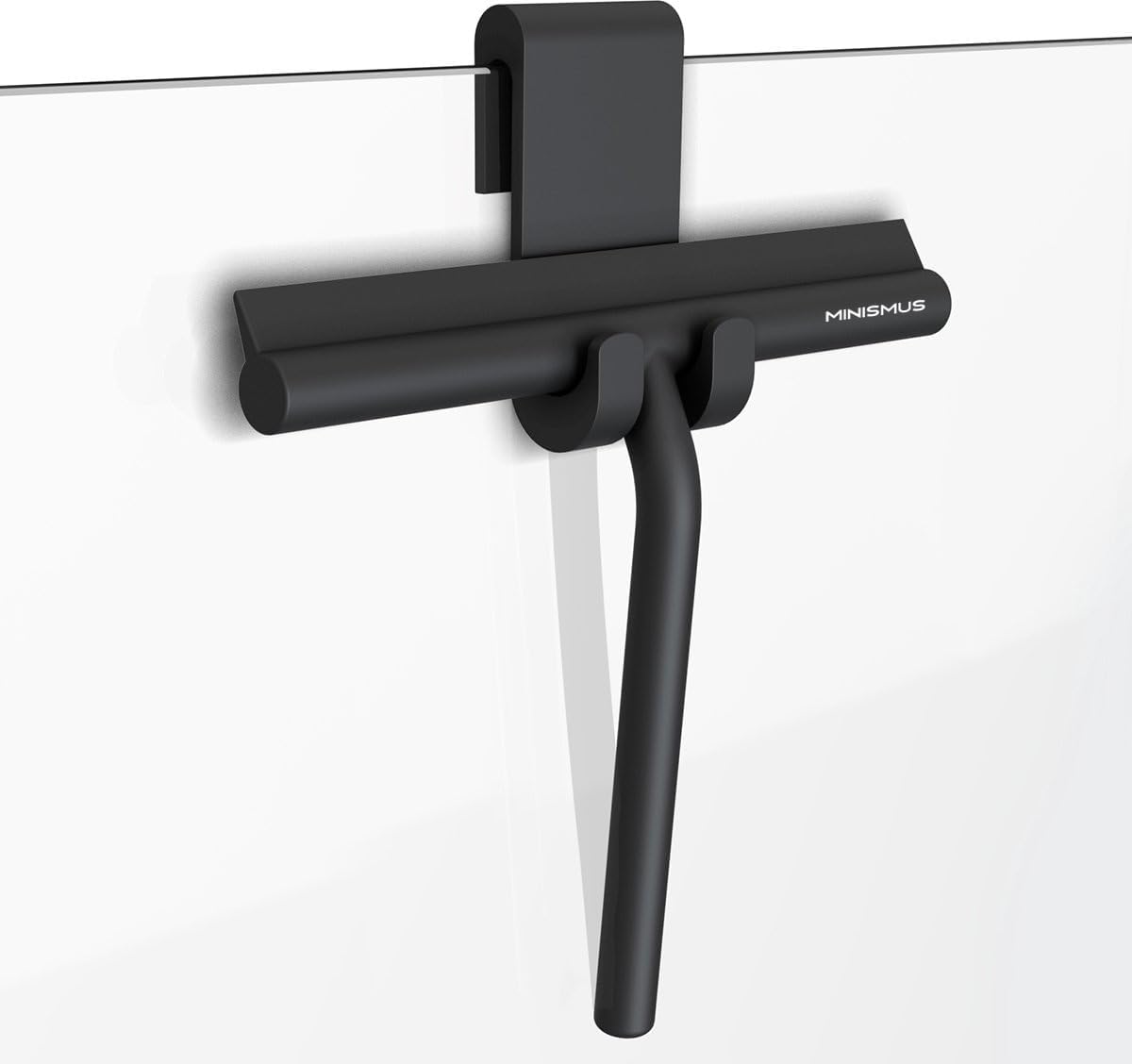 Shower Squeegee - Window and Door Glass Cleaner - Silicone Shower Squeegee - Shower Glass, Bathroom and Mirrors Cleaner - Without Drilling, Holder Included
