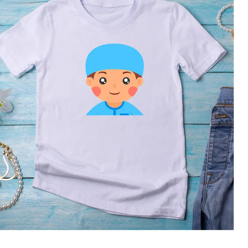 Muslim boys clipart\ Islam graphics\ Quran reading kids with Taqiyah and Misbaha\ Tasbih clip art