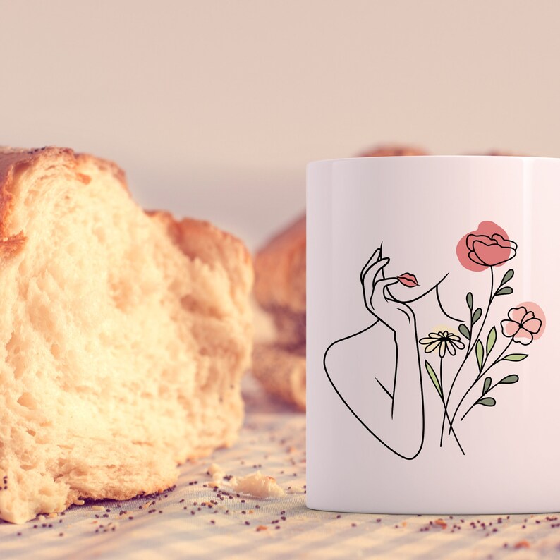 Floral Woman Svg Design\ Floral Body Svg\ Woman Line Drawing Svg\ Floral Shirt Svg\ Flower Woman Svg Png Dxf Eps Files Digital Download