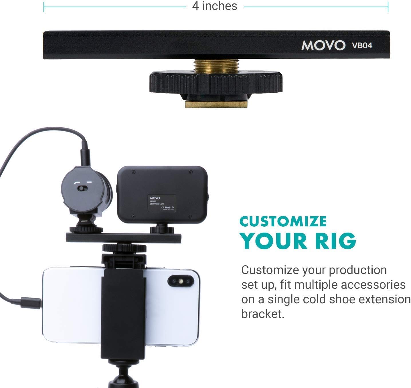 iVlogger Vlogging Kit for iPhone - Lightning Compatible YouTube Starter Kit for Content Creators - Accessories: Phone Tripod, Phone Mount, LED Light and Shotgun Microphone