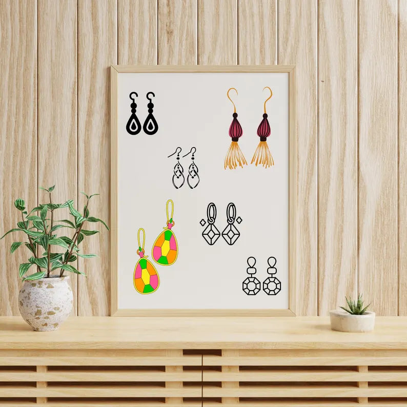 Earring SVG Bundle\ Leather Earring SVG\ Laser Cut Earrings\ Geometric Earrings\ Leaf Earrings\ Teardrop Earrings
