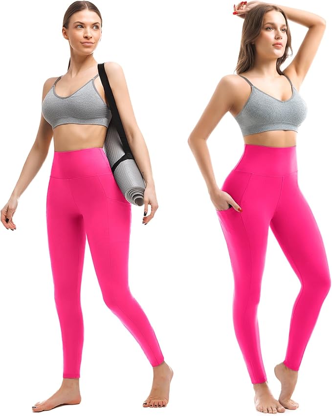 Leggings with Pockets for Women, High Waisted Buttery Soft Womens Leggings for Gym Yoga Workout